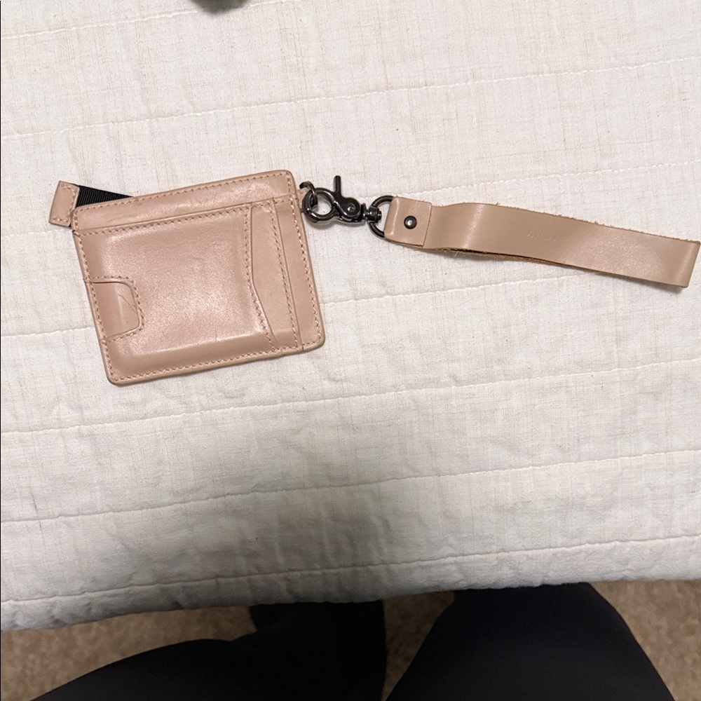 Elegant blush Card Holder with Strap